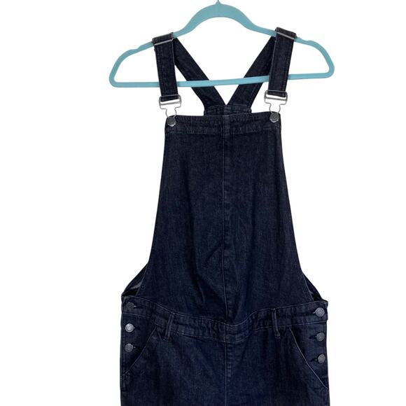 GAP Sz S Charcoal Black Maternity Denim Overalls Stretchy Adjustable Casual - Picture 3 of 16